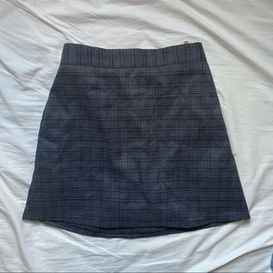 KOREAN plaid dark grey A line high waisted skirt/skort